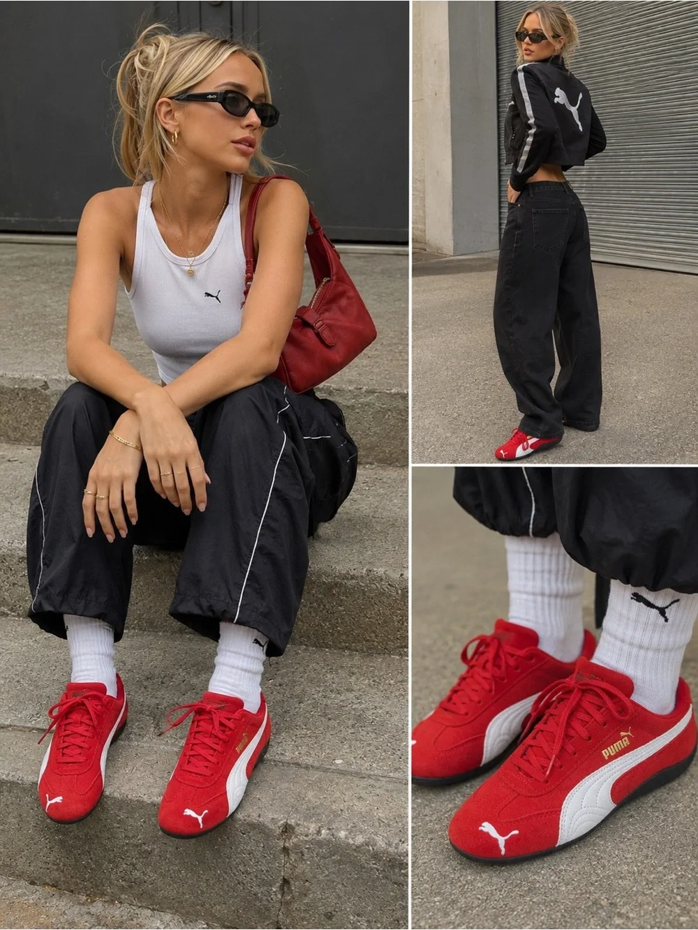 PUMA Speedcat Red Suede Sneakers Women’s US 7 Ortholite Leather Low Top NWT - Picture 1 of 8
